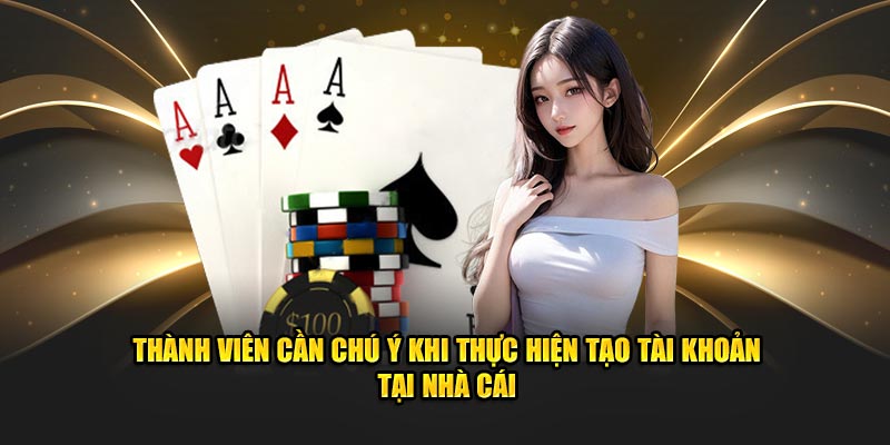 Thành viên cần chú ý khi thực hiện tạo tài khoản tại nhà cái